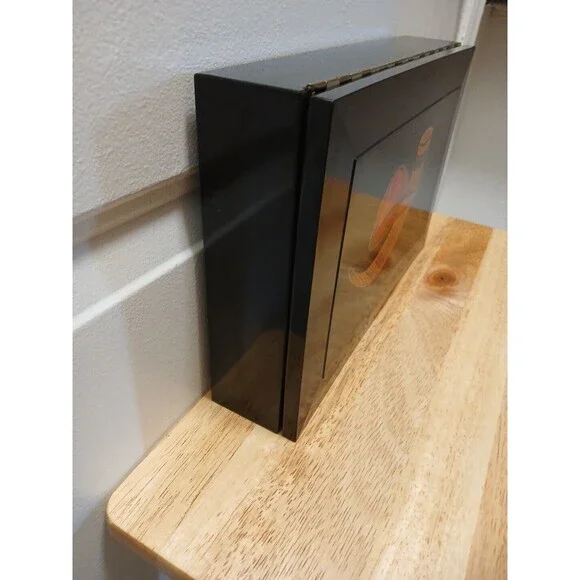 Couroc's‎ New Chest Couroc of Monterey California Box Decor Black Hinged Jewelry - Picture 7 of 12